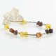 Raw mix amber bracelet with wire